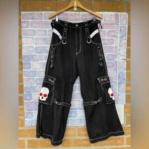 TRIPP NYC BLACK GOTH PUNK STREET RAVE PANTS MEDIUM